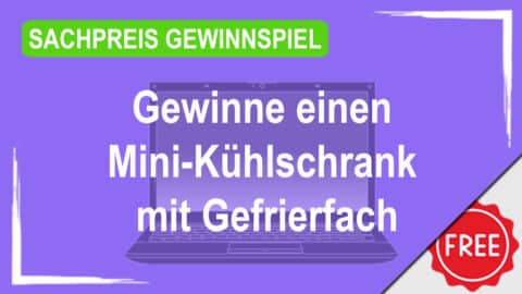 Gewinne einen Mini-Kühlschrank mit Gefrierfach