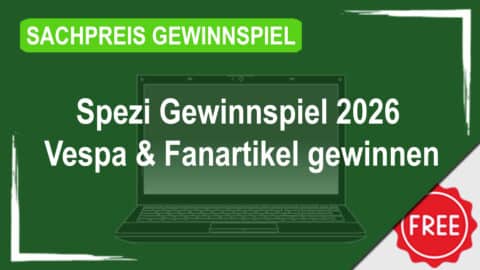 Spezi Gewinnspiel 2026 – Vespa & Fanartikel gewinnen